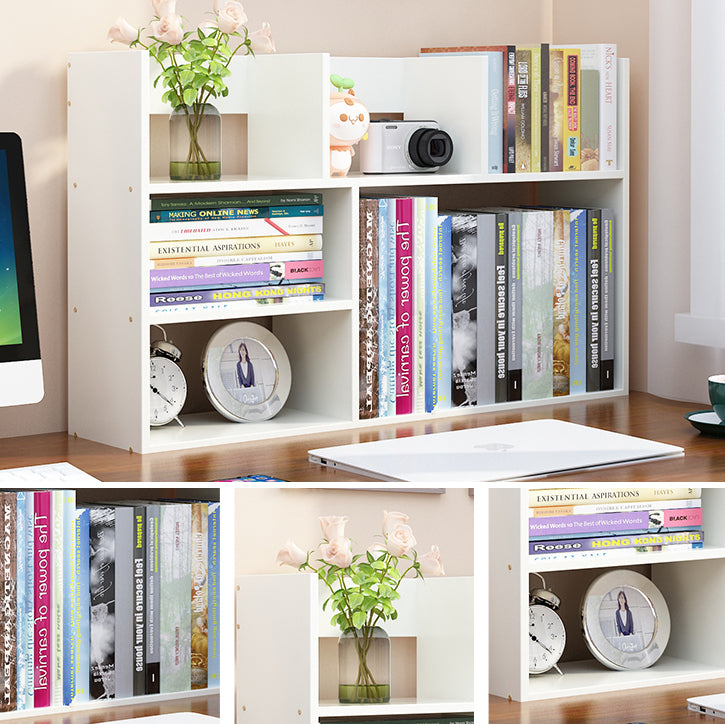 Zeitgenössische geometrische Holzbücher horizontal offene Bücherregal