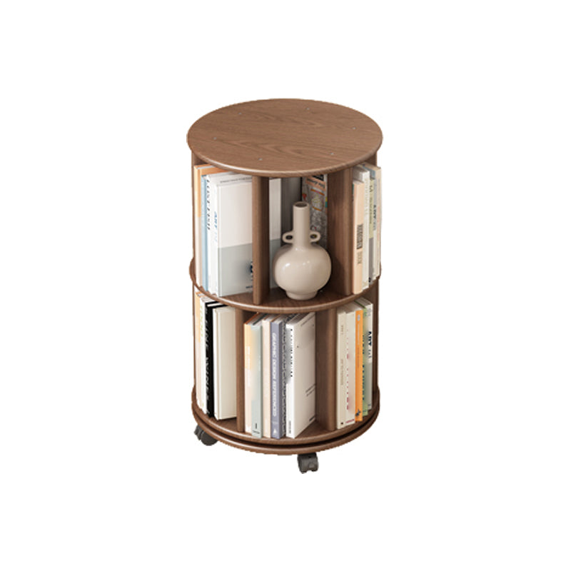 Scandinavian Style Bookshelf with Casters Bookcase for Home Office Study Room