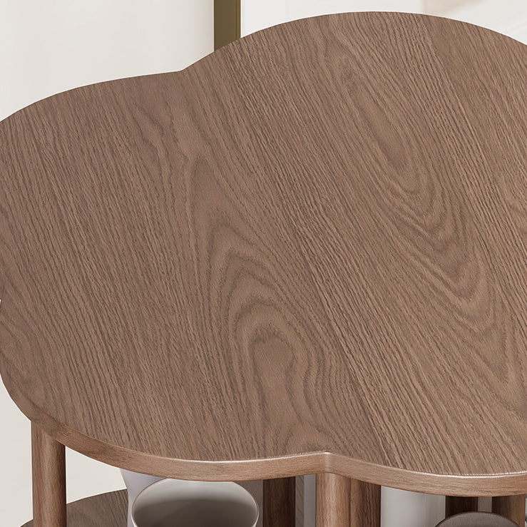 Solid Wood Bookshelf Contemporary Style Open Back Bookcase for Home Office Study Room