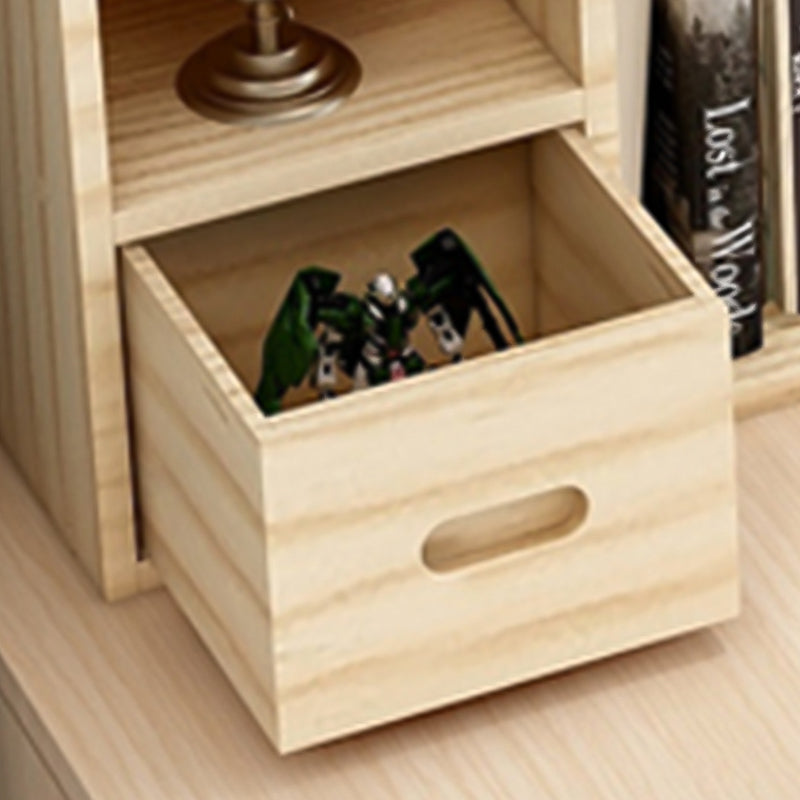 Libreria in legno di pino naturale libreria orizzontale contemporanea