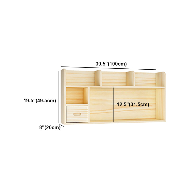 Libreria in legno di pino naturale libreria orizzontale contemporanea