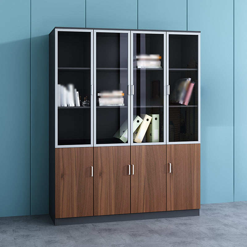 Contemporary Style Bookshelf for Home Office Study Room Bookcase with Door