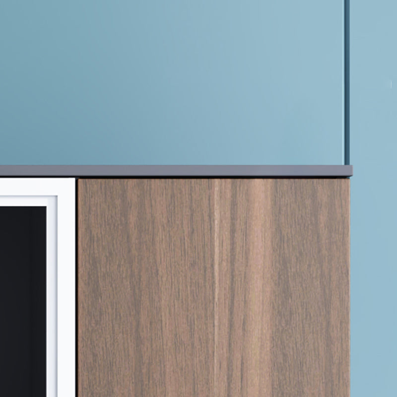 Contemporary Style Bookshelf for Home Office Study Room Bookcase with Door