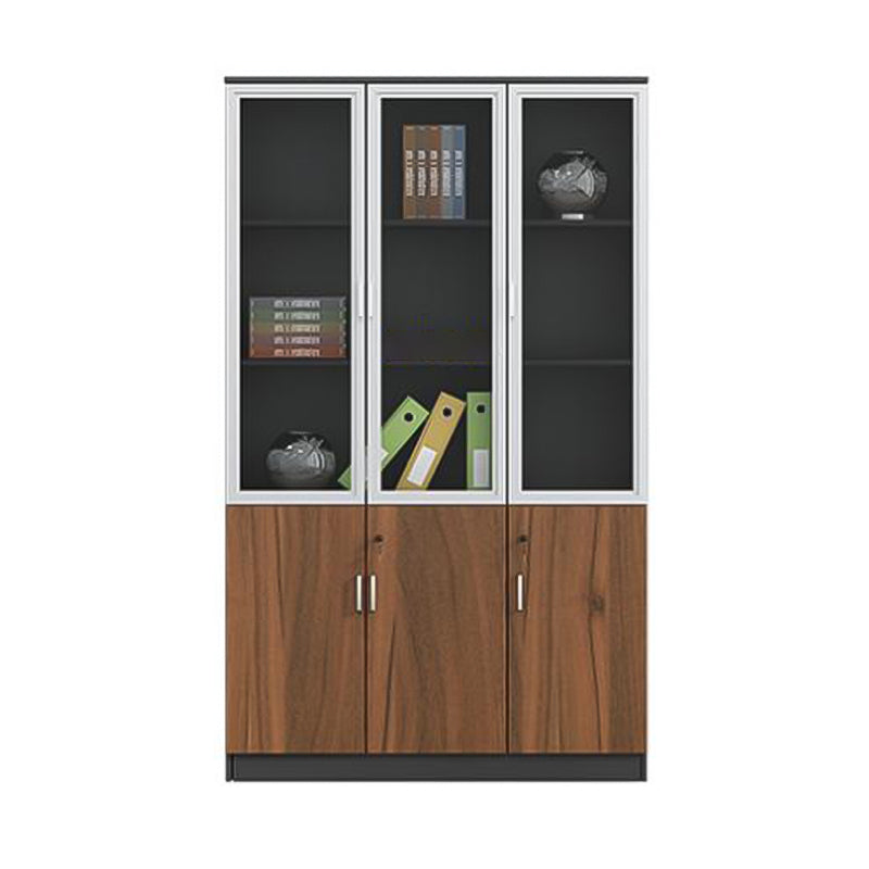 Contemporary Style Bookshelf for Home Office Study Room Bookcase with Door