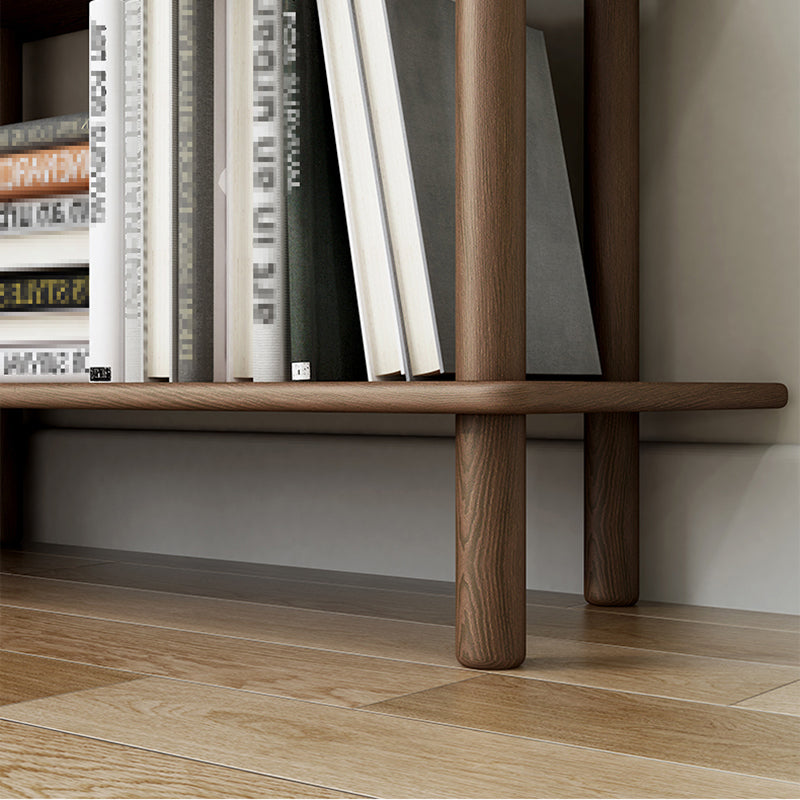Libreria moderna di scaffali in legno in legno massiccio in stile moderno per casa
