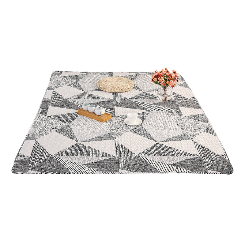 Geometric Pattern Rug Carpet Pet Friendly Stain Resistant Rug for Bedroom