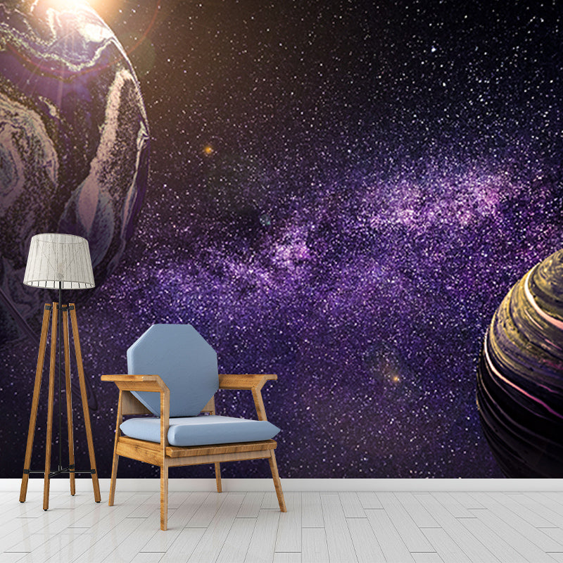 Modern Photography Mural Wallpaper Galaxy Environment Friendly Indoor Wall Mural