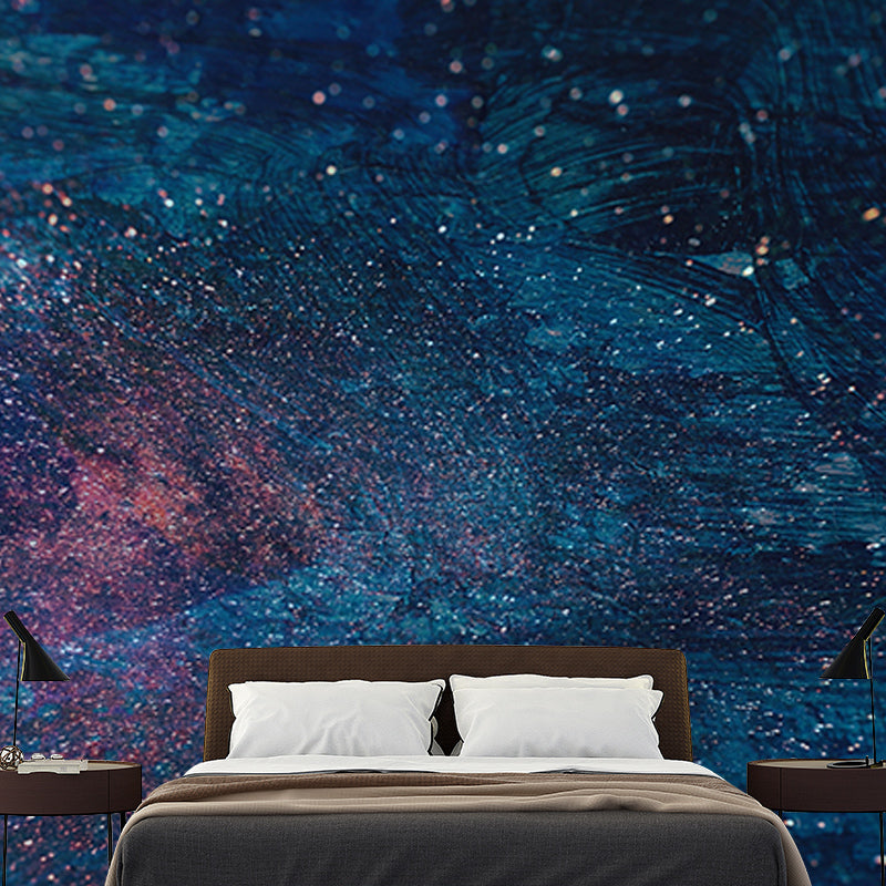 Modern Style Wall Mural Wallpaper Galaxy Photography Bedroom Wall Mural