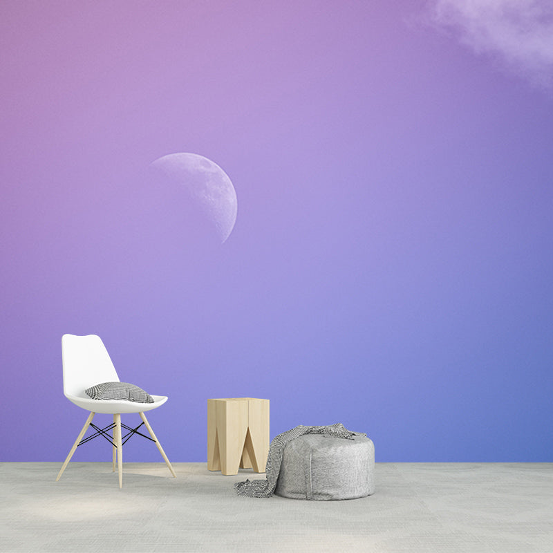 Galaxy Mildew Resistant Mural Wallpaper Environment Friendly Sleeping Room Wall Mural