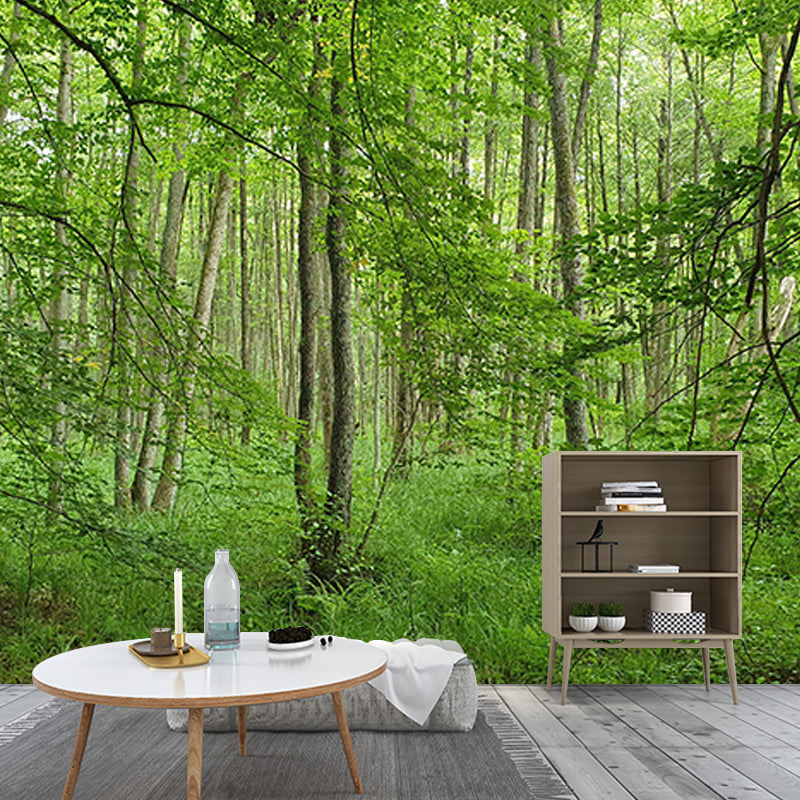 Environment Friendly Resistant Mural Wallpaper Quiet Forest Living Room Wall Mural
