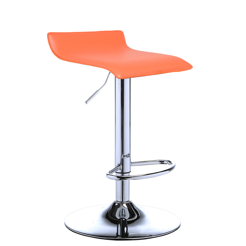 Contemporary PU Leather Swivel Barstool Indoor Bar Stool with Low Back