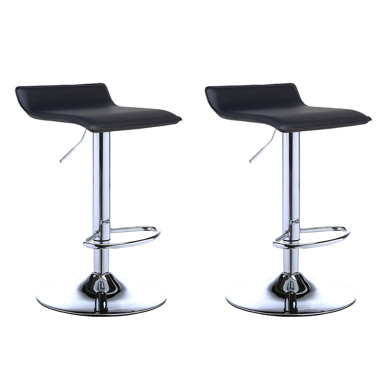 Contemporary PU Leather Swivel Barstool Indoor Bar Stool with Low Back