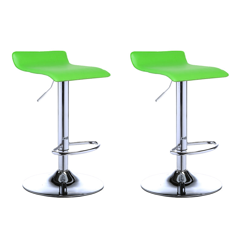 Contemporary PU Leather Swivel Barstool Indoor Bar Stool with Low Back