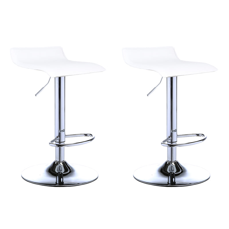 Contemporary PU Leather Swivel Barstool Indoor Bar Stool with Low Back