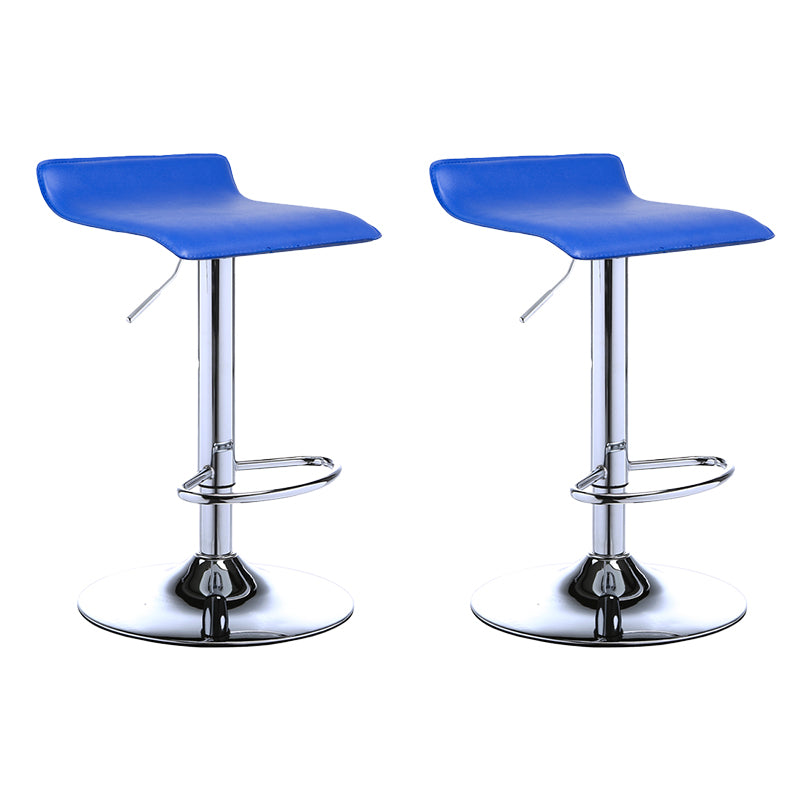 Contemporary PU Leather Swivel Barstool Indoor Bar Stool with Low Back