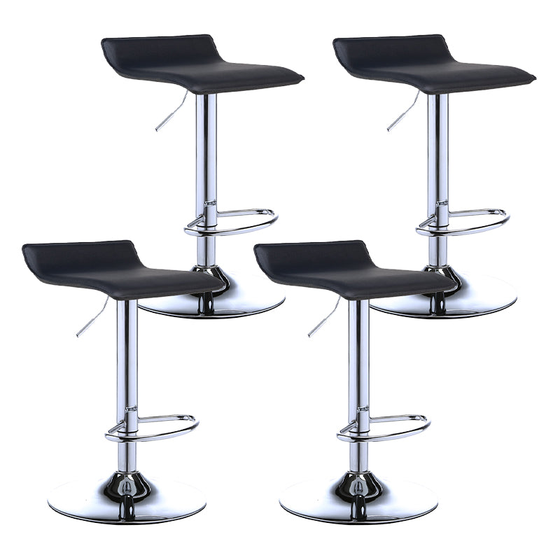 Contemporary PU Leather Swivel Barstool Indoor Bar Stool with Low Back