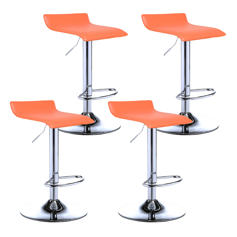 Contemporary PU Leather Swivel Barstool Indoor Bar Stool with Low Back