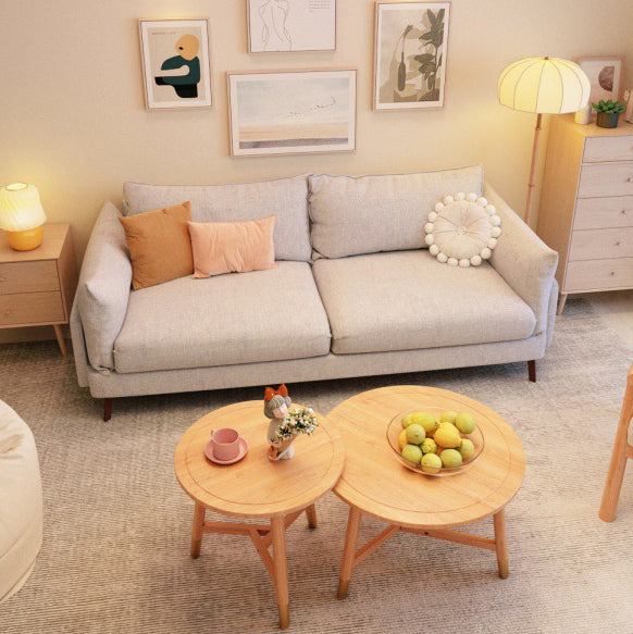 Contemporary Sewn Pillow Back Sofa with Pillow Top Arm for Apartment