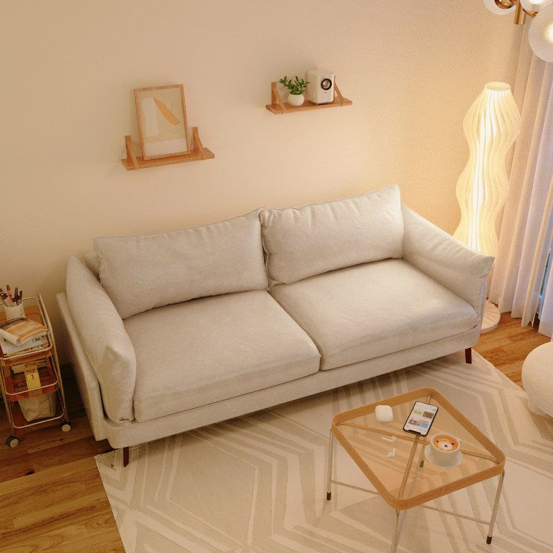 Contemporary Sewn Pillow Back Sofa with Pillow Top Arm for Apartment
