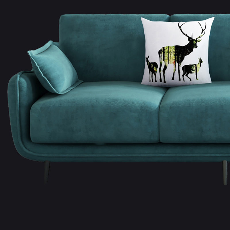Pure Color Sofa Flared Arm Slipcovered Sofa for Room and Home
