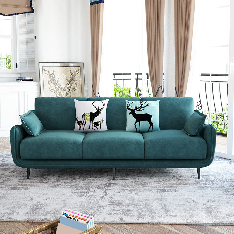 Pure Color Sofa Flared Arm Slipcovered Sofa for Room and Home