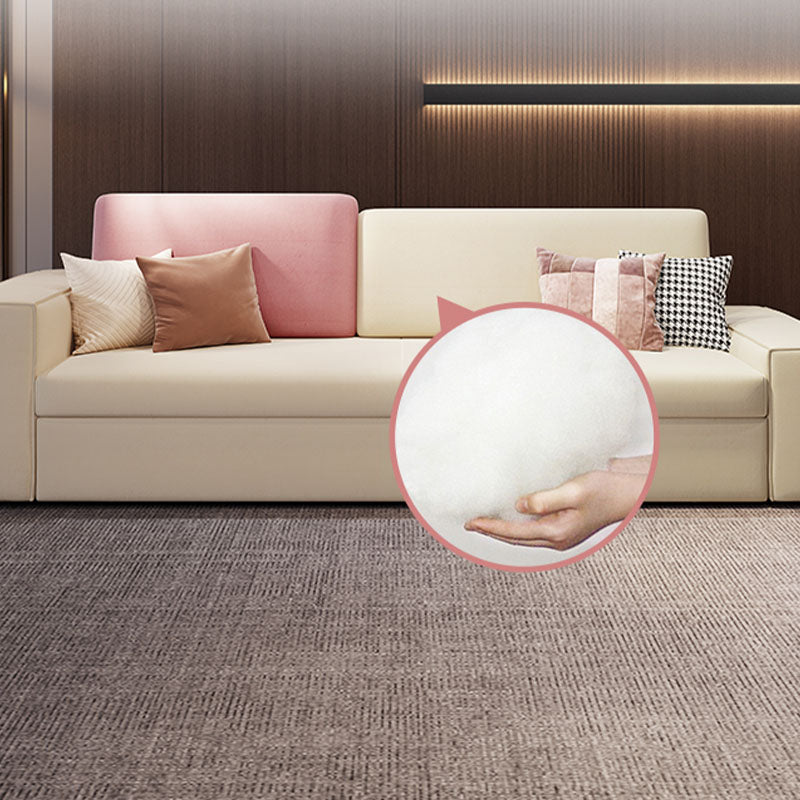 Convertible Sofa Bed Square Arm Standard Settee Furniture with Storage