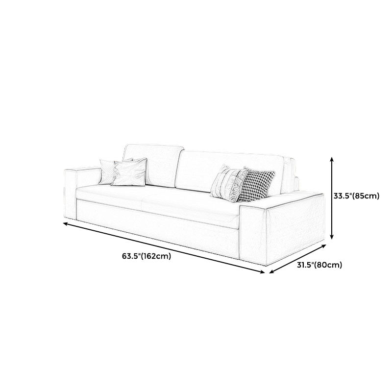Convertible Sofa Bed Square Arm Standard Settee Furniture with Storage