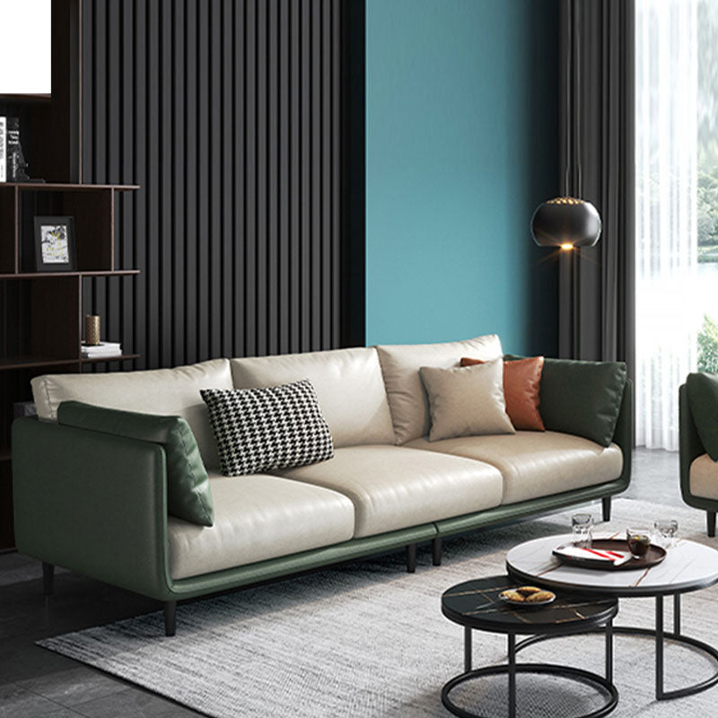 Modern Style Square Armrest Sponge Seat Filled with Wood Orange/grey/white/blue Sofa