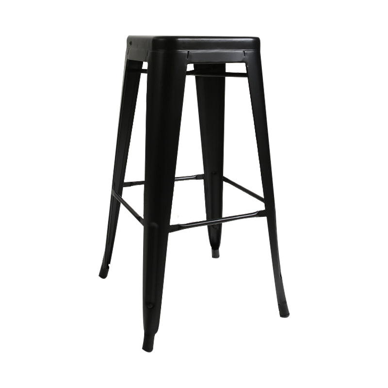 Industrial Square Bar and Counter Stool Metal Stool with 4 Legs