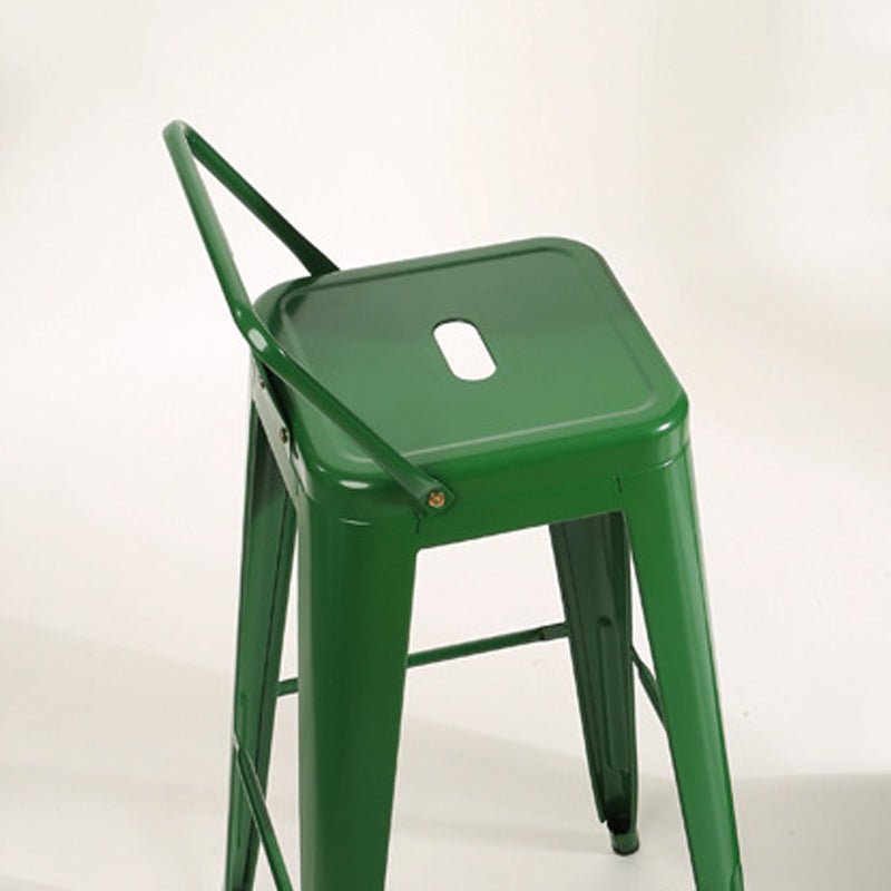Industrial Square Bar and Counter Stool Metal Stool with 4 Legs