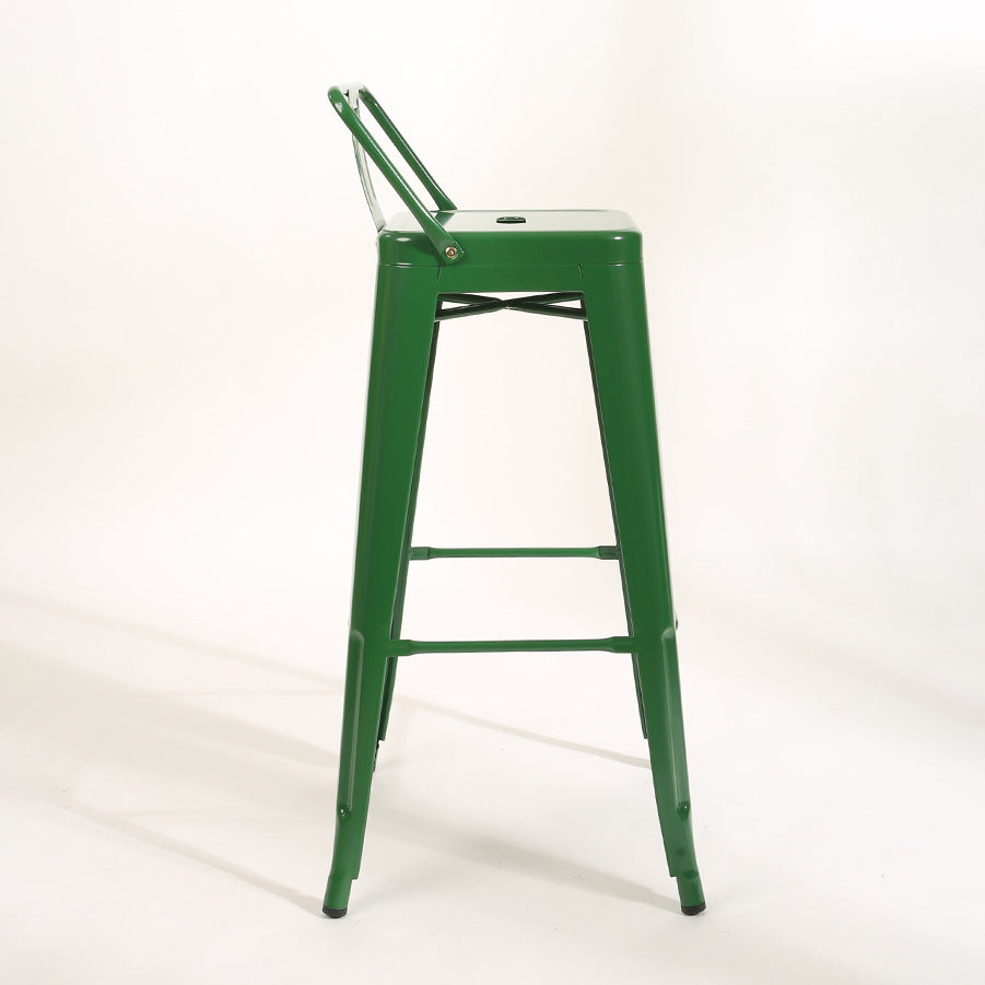 Industrial Square Bar and Counter Stool Metal Stool with 4 Legs