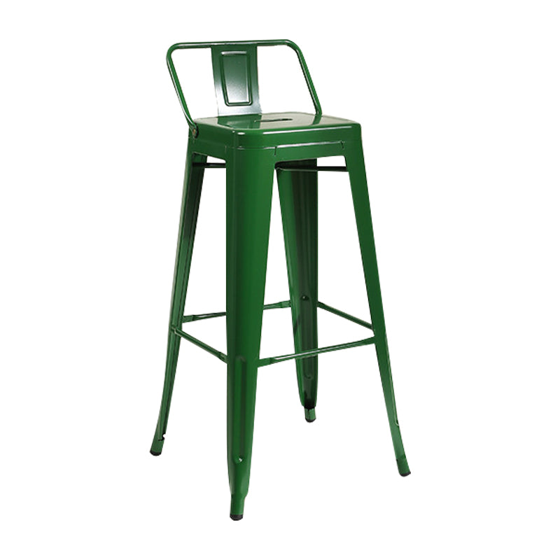 Industrial Square Bar and Counter Stool Metal Stool with 4 Legs
