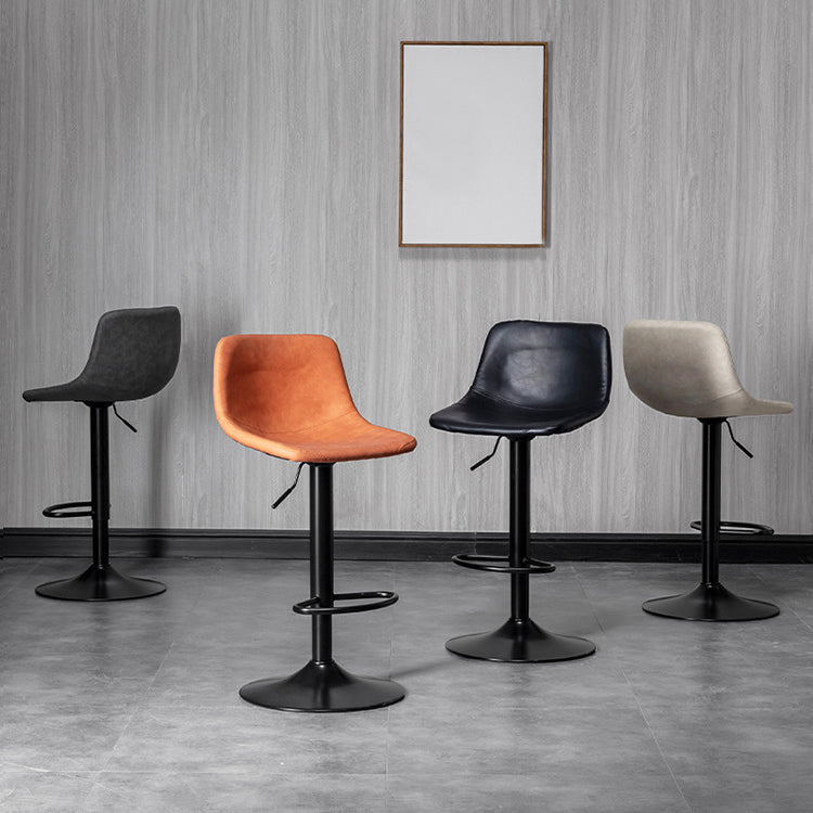 Contemporary Metal Kitchen Dining Room Armless Stool Adjustable Height Barstool