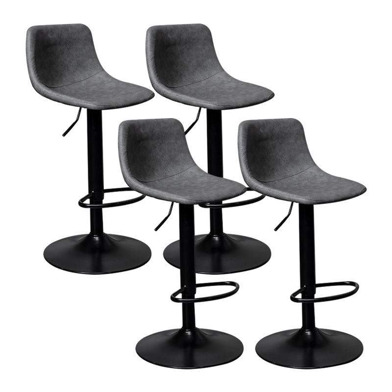 Contemporary Metal Kitchen Dining Room Armless Stool Adjustable Height Barstool