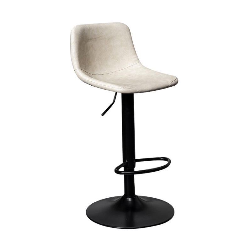 Contemporary Metal Kitchen Dining Room Armless Stool Adjustable Height Barstool