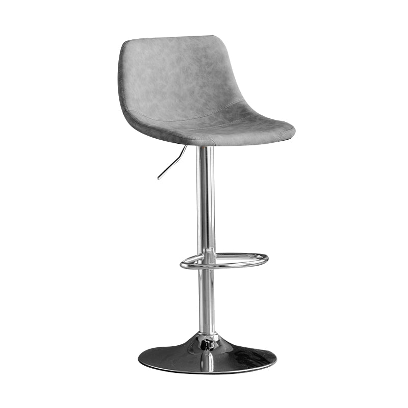 Contemporary Metal Kitchen Dining Room Armless Stool Adjustable Height Barstool