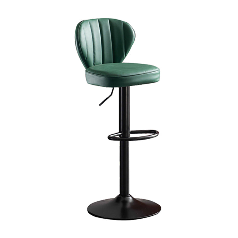 Metal Contemporary Kitchen Dining Room Stool Adjustable Height Armless Barstool