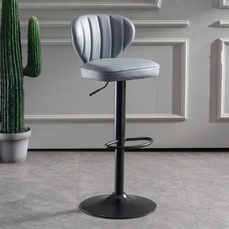 Metal Contemporary Kitchen Dining Room Stool Adjustable Height Armless Barstool