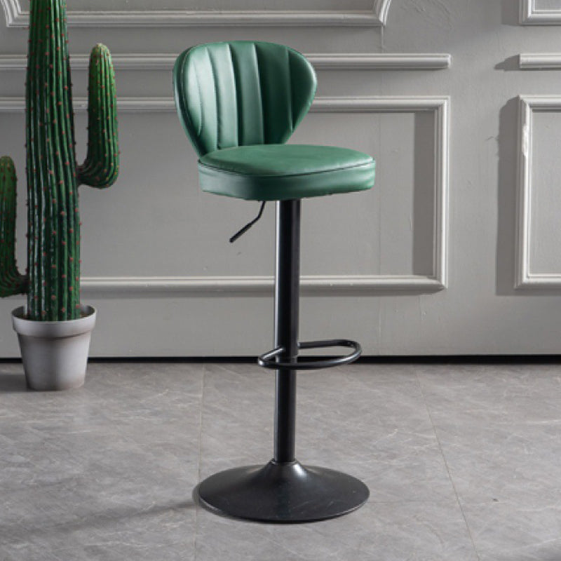 Metal Contemporary Kitchen Dining Room Stool Adjustable Height Armless Barstool