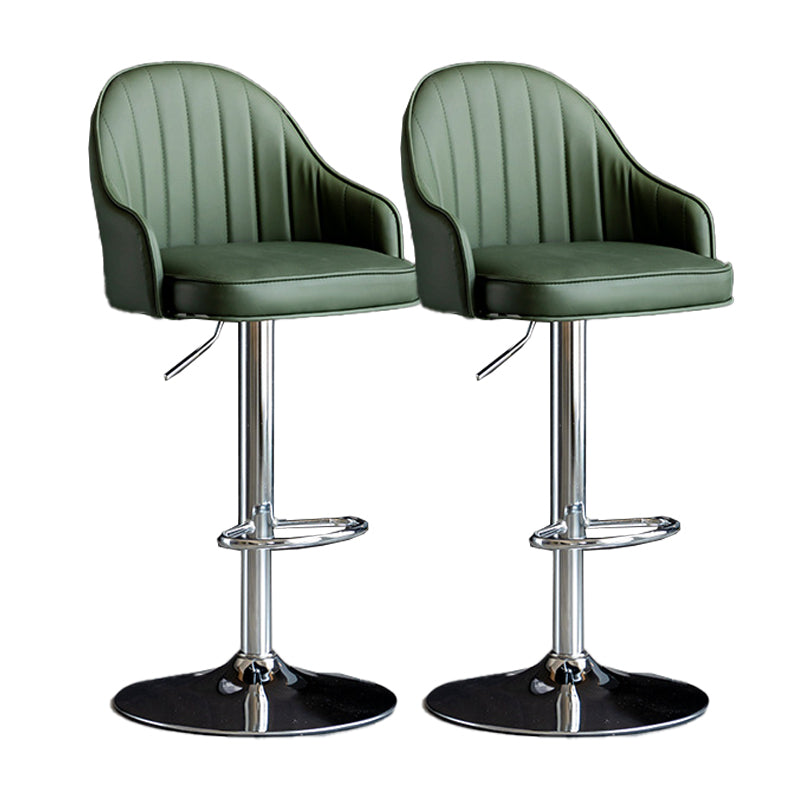 Metal Contemporary Kitchen Dining Room Arm Stool Adjustable Height Barstool