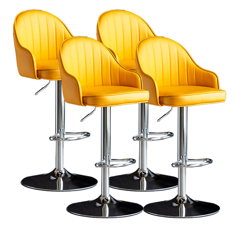 Metal Contemporary Kitchen Dining Room Arm Stool Adjustable Height Barstool