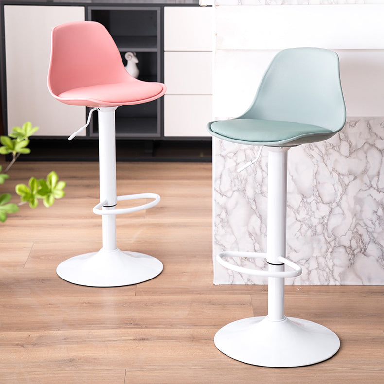 Contemporary Style Liftable Bar Stool Bucket Counter Bar Stool with Metal Legs