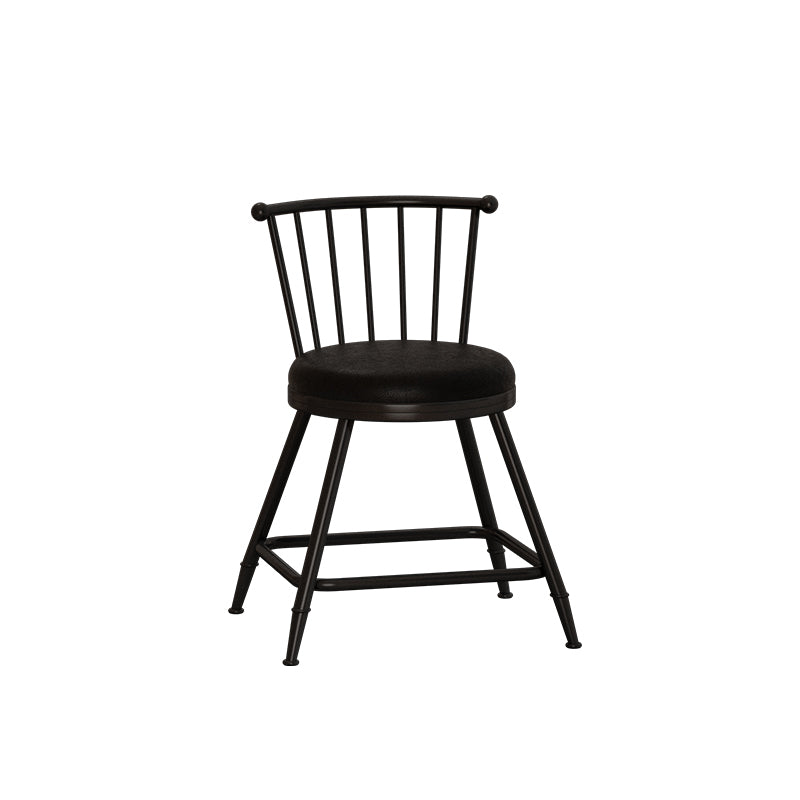Leather Matte Finish Bristol Stool Low Back Footrest Barstool