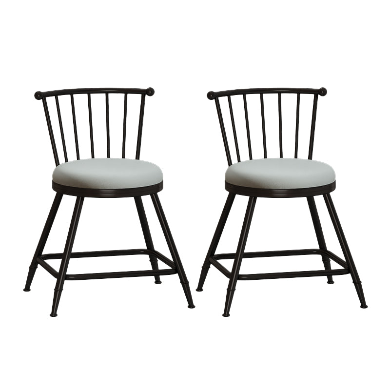 Leather Matte Finish Bristol Stool Low Back Footrest Barstool