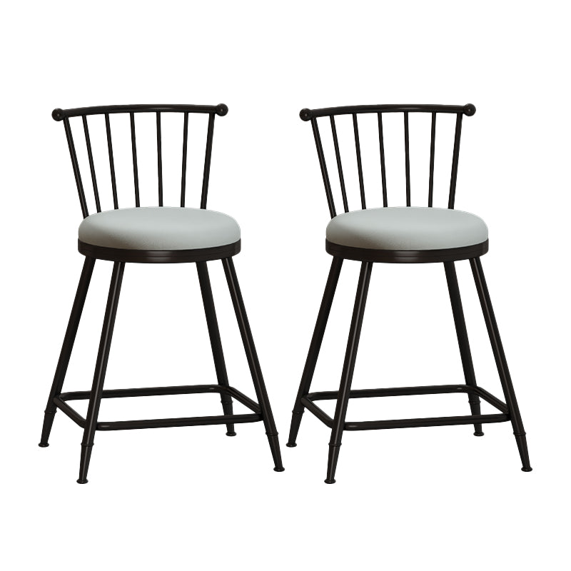 Leather Matte Finish Bristol Stool Low Back Footrest Barstool