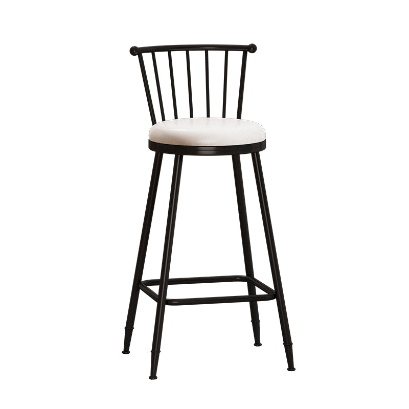 Leather Matte Finish Bristol Stool Low Back Footrest Barstool