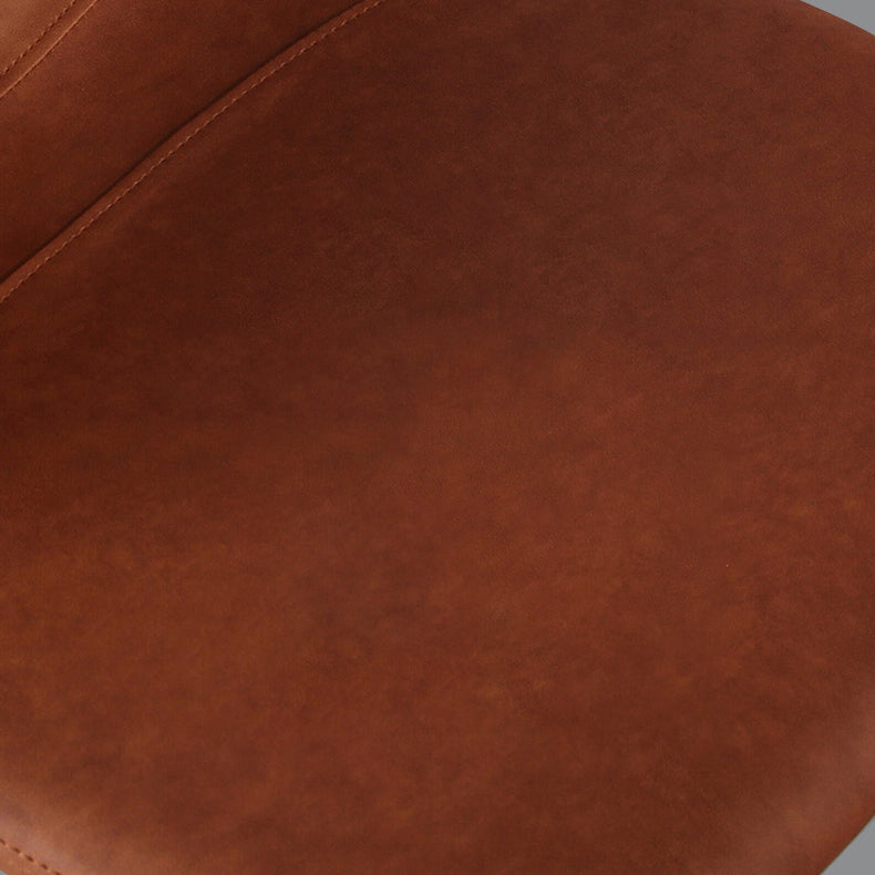 Industrial Style Low Back Bar-stool PU Leather Bar Stool with Metal Legs