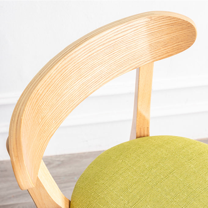 Contemporary Wood Dining Kitchen Room Armless Stool Low Back Bar Stool