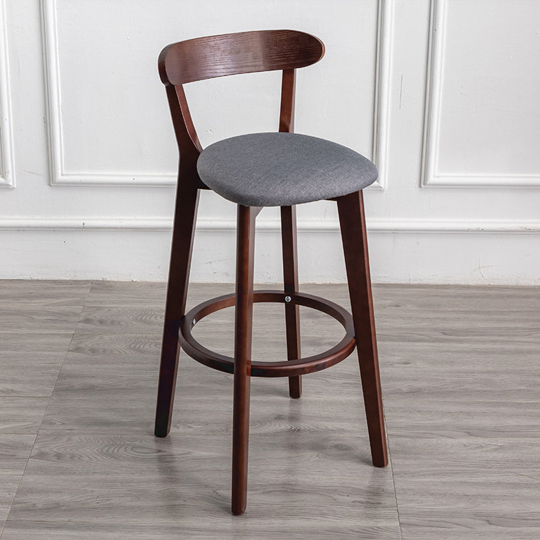 Contemporary Wood Dining Kitchen Room Armless Stool Low Back Bar Stool