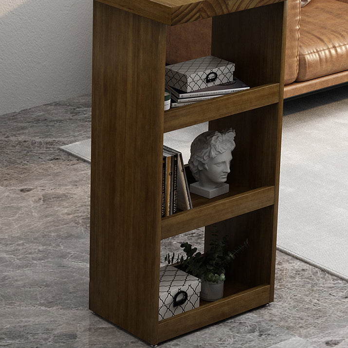 Rectangle Wood Bar Dining Table Contemporary Bar Table with Sled Base